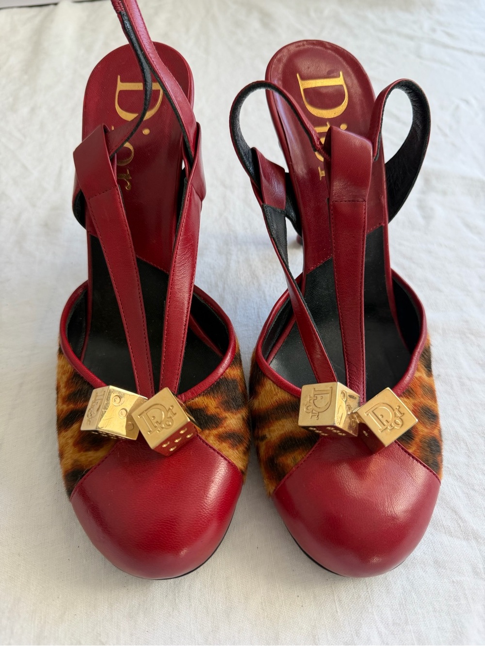 Rare Christian Dior by Galliano Leather Ponyhair Slingback Heels - Picture 14 of 14